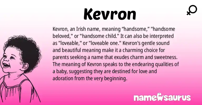 Infographic about Kevron name meaning, Kevron is a name from Irish origin(s).