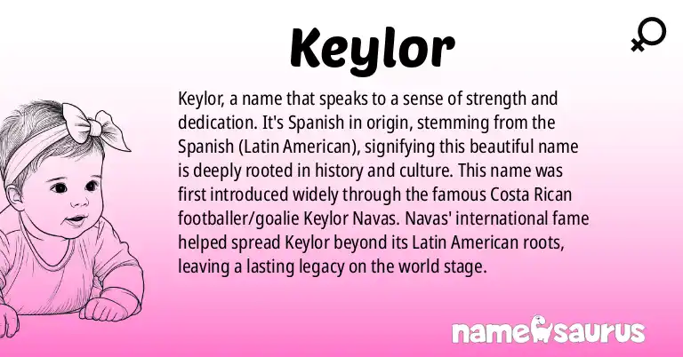 Infographic about Keylor name meaning, Keylor is a name from Spanish (Latin American) origin(s).