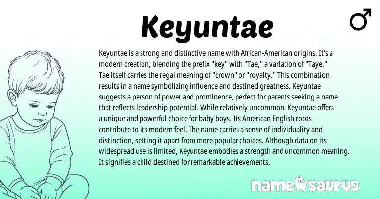 Infographic about Keyuntae name meaning, Keyuntae is a name from Other origin(s).