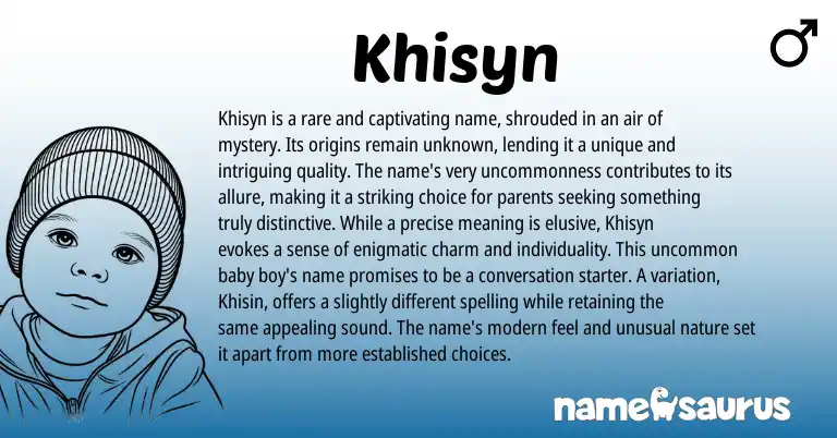 Infographic about Khisyn name meaning, Khisyn is a name from Other origin(s).