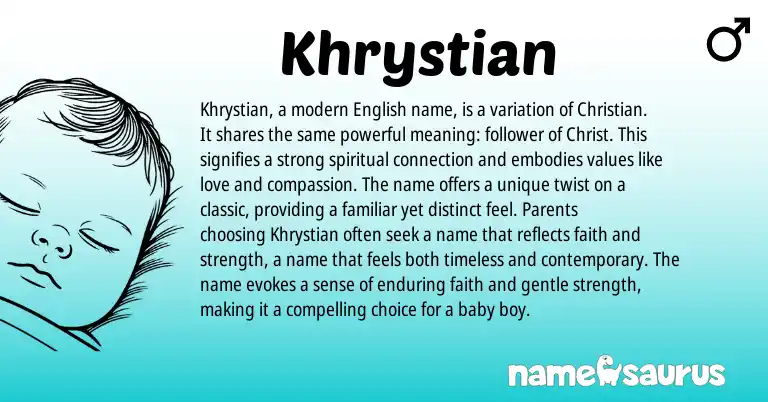 Infographic about Khrystian name meaning, Khrystian is a name from Other origin(s).