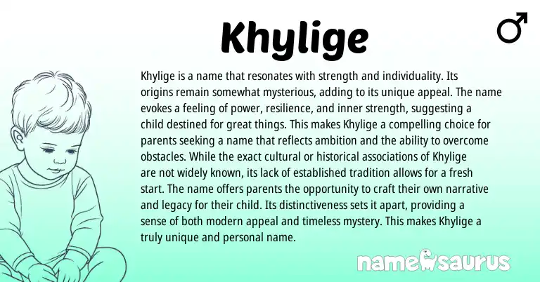 Infographic about Khylige name meaning, Khylige is a name from Other origin(s).