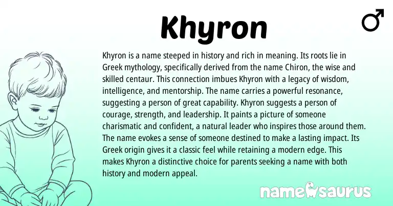 Infographic about Khyron name meaning, Khyron is a name from Greek origin(s).