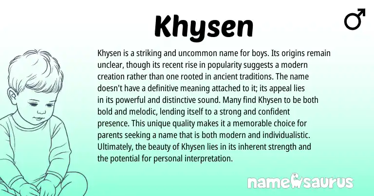 Infographic about Khysen name meaning, Khysen is a name from Other origin(s).