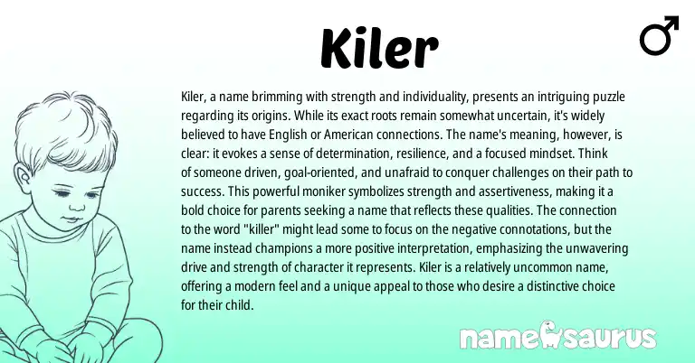 Infographic about Kiler name meaning, Kiler is a name from English origin(s).