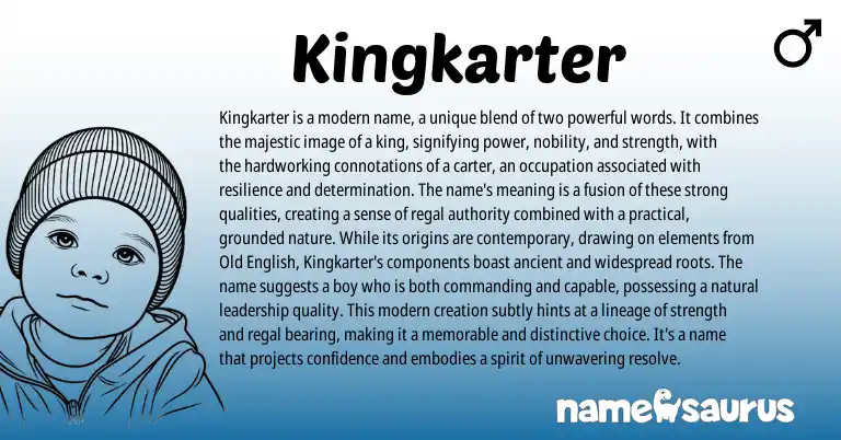 Infographic about Kingkarter name meaning, Kingkarter is a name from Other origin(s).