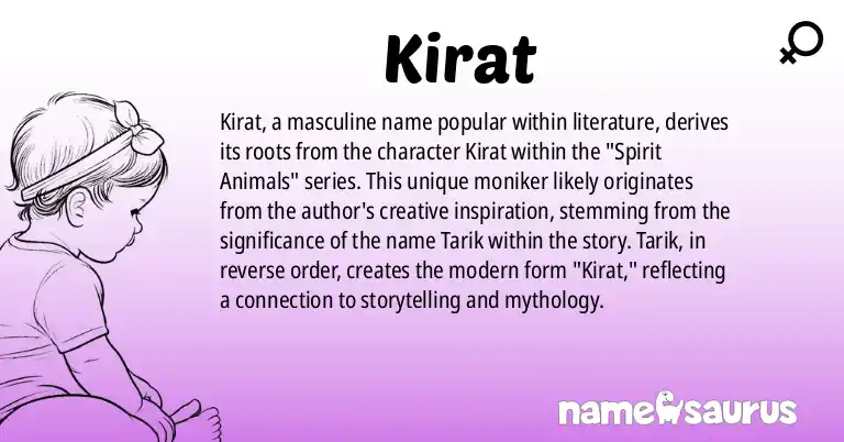 Infographic about Kirat name meaning, Kirat is a name from Literature origin(s).