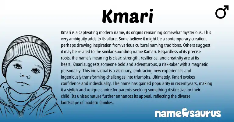Infographic about Kmari name meaning, Kmari is a name from Other origin(s).