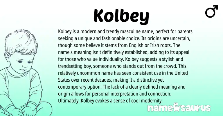 Infographic about Kolbey name meaning, Kolbey is a name from Other origin(s).