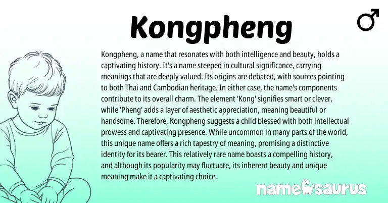 Infographic about Kongpheng name meaning, Kongpheng is a name from Thai origin(s).
