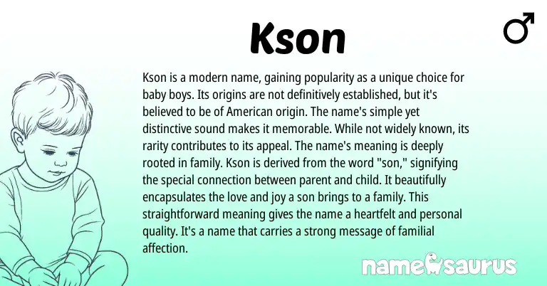 Infographic about Kson name meaning, Kson is a name from Other origin(s).