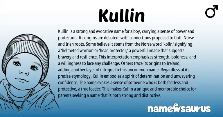 Infographic about Kullin name meaning, Kullin is a name from Norse, Irish origin(s).