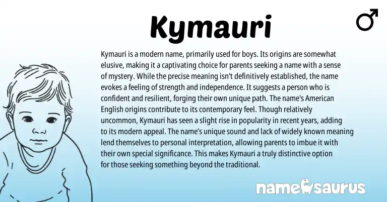 Infographic about Kymauri name meaning, Kymauri is a name from Other origin(s).
