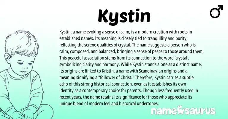Infographic about Kystin name meaning, Kystin is a name from Other origin(s).
