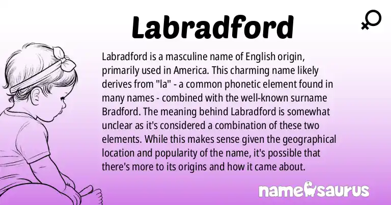 Infographic about Labradford name meaning, Labradford is a name from English (American) origin(s).