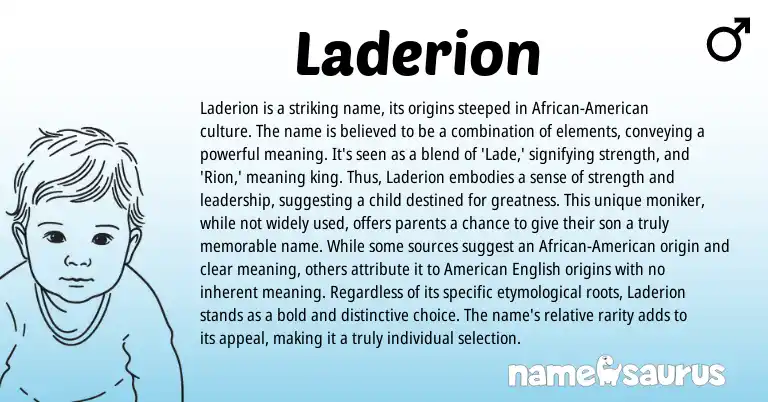 Infographic about Laderion name meaning, Laderion is a name from Other origin(s).