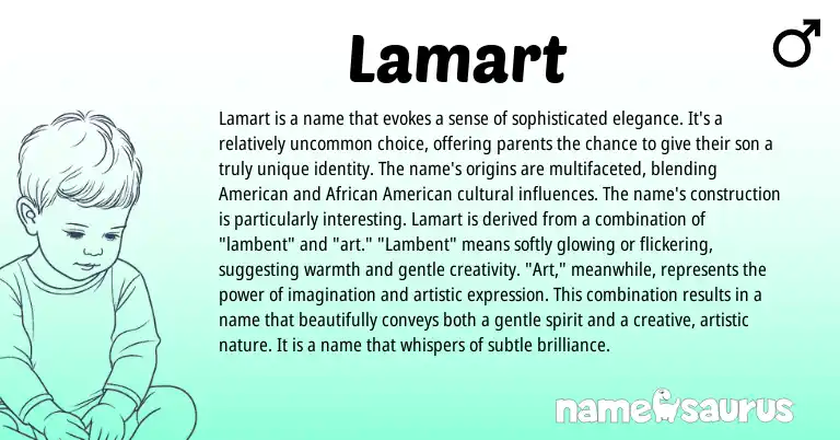 Infographic about Lamart name meaning, Lamart is a name from Other origin(s).