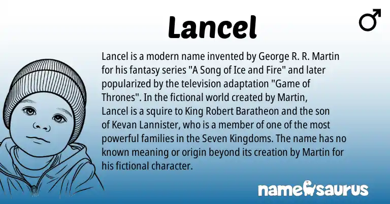 Infographic about Lancel name meaning, Lancel is a name from N/A origin(s).