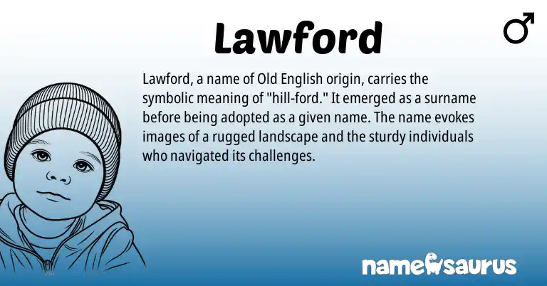 Infographic about Lawford name meaning, Lawford is a name from Old English origin(s).