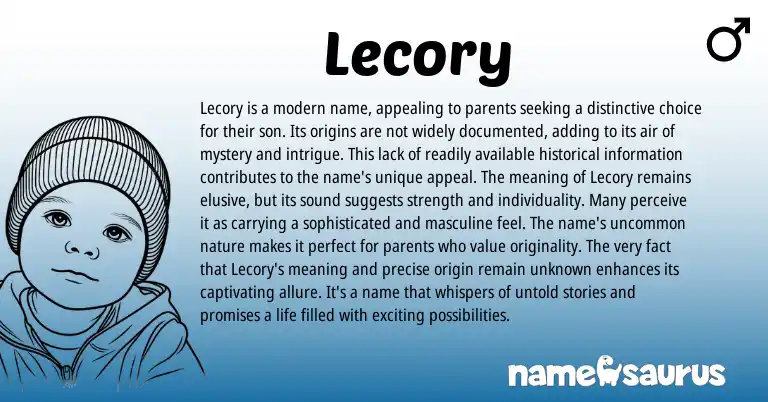 Infographic about Lecory name meaning, Lecory is a name from Other origin(s).