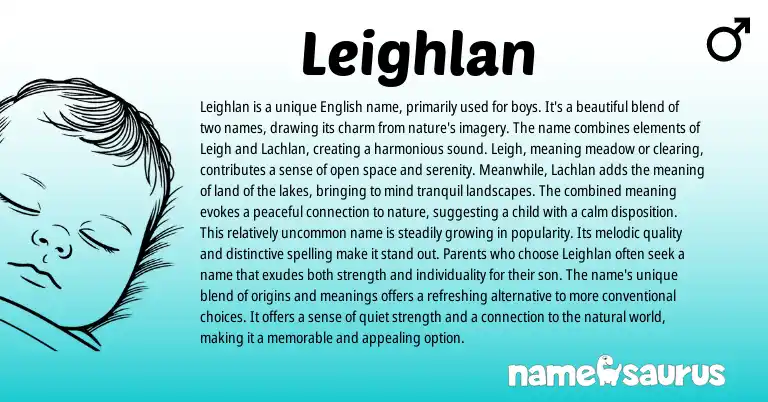 Infographic about Leighlan name meaning, Leighlan is a name from Other origin(s).