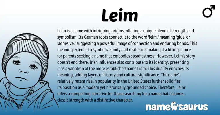 Infographic about Leim name meaning, Leim is a name from Germanic origin(s).