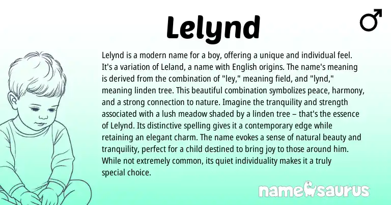 Infographic about Lelynd name meaning, Lelynd is a name from Other origin(s).
