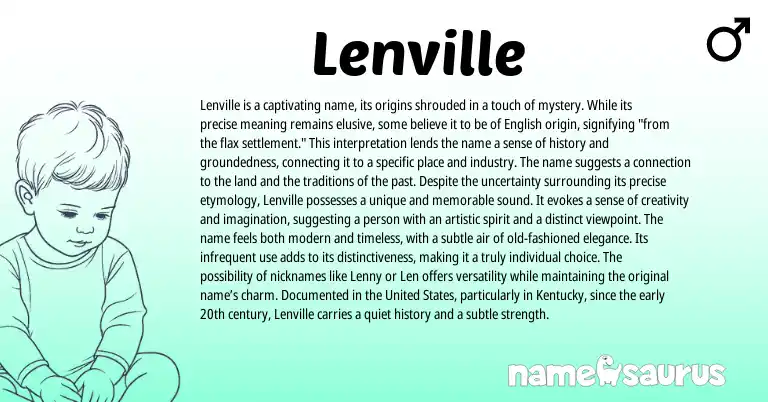 Infographic about Lenville name meaning, Lenville is a name from Other origin(s).