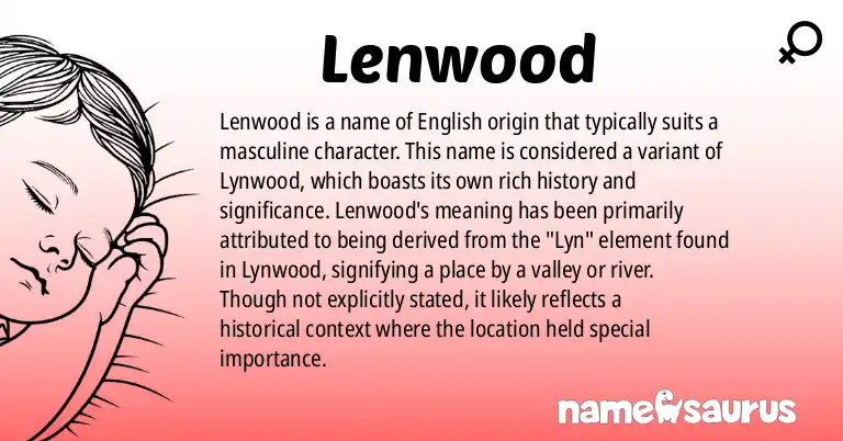 Infographic about Lenwood name meaning, Lenwood is a name from English origin(s).