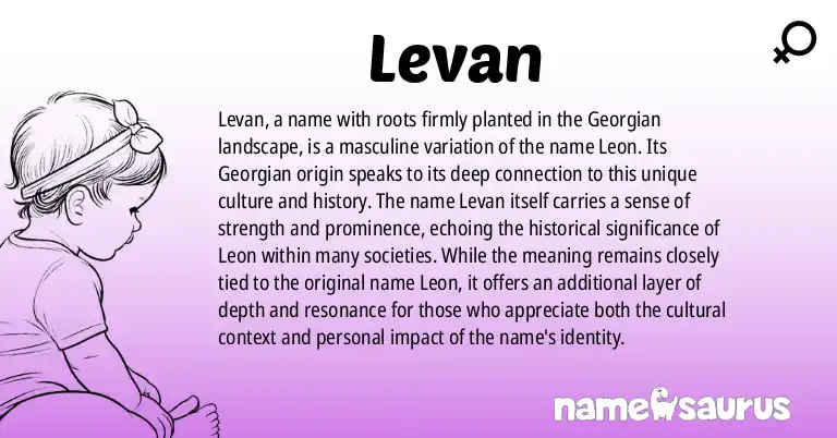 Infographic about Levan name meaning, Levan is a name from Georgian origin(s).