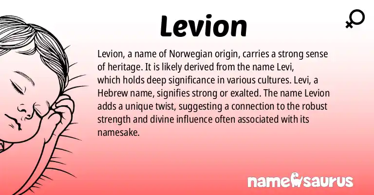 Infographic about Levion name meaning, Levion is a name from Norwegian origin(s).