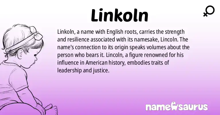 Infographic about Linkoln name meaning, Linkoln is a name from English origin(s).