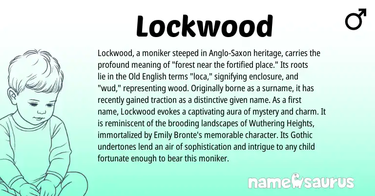 Infographic about Lockwood name meaning, Lockwood is a name from Old English, Gothic, Anglo-Saxon origin(s).