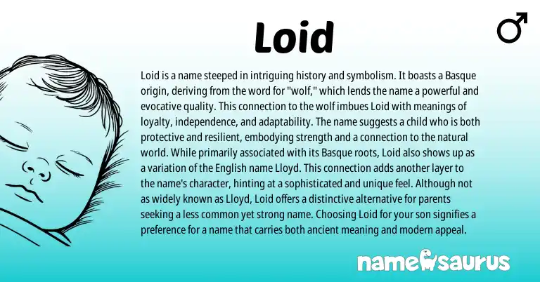 Infographic about Loid name meaning, Loid is a name from Basque origin(s).
