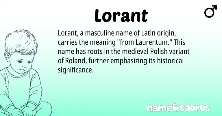 Infographic about Lorant name meaning, Lorant is a name from Polish, Latin origin(s).