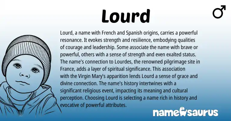 Infographic about Lourd name meaning, Lourd is a name from French origin(s).