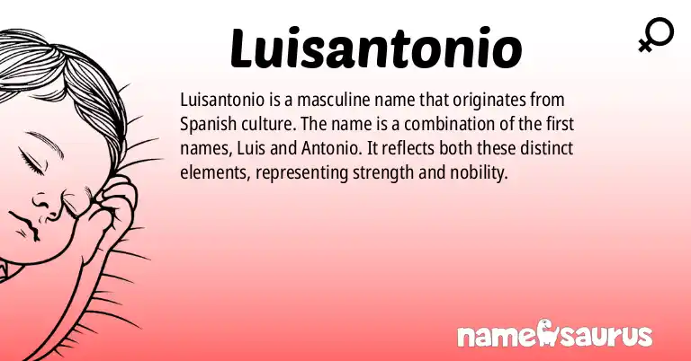 Infographic about Luisantonio name meaning, Luisantonio is a name from Spanish origin(s).