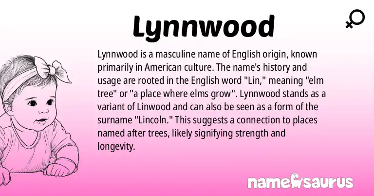 Infographic about Lynnwood name meaning, Lynnwood is a name from English (American) origin(s).