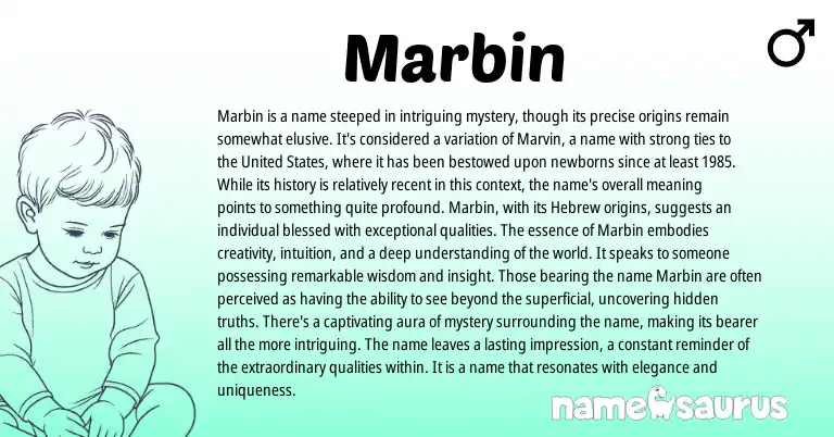 Infographic about Marbin name meaning, Marbin is a name from Hebrew origin(s).