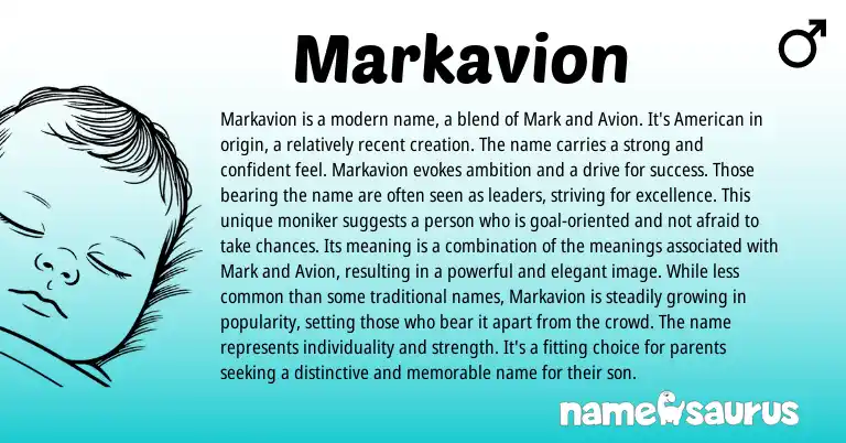 Infographic about Markavion name meaning, Markavion is a name from Other origin(s).