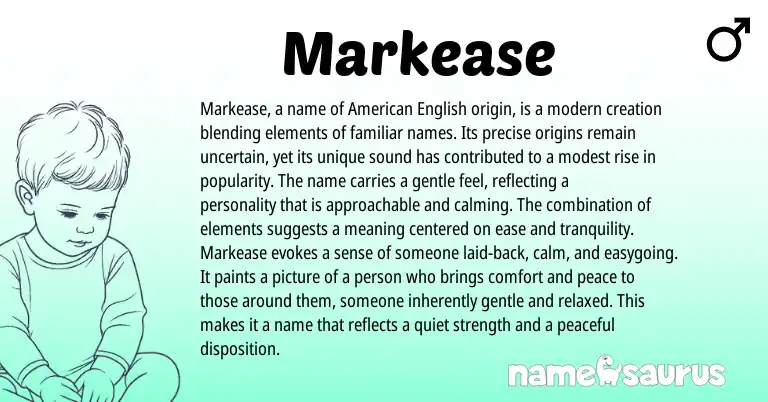 Infographic about Markease name meaning, Markease is a name from English origin(s).