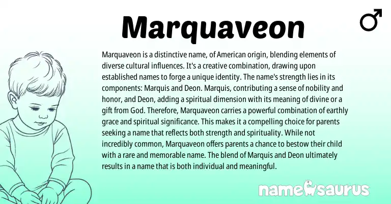 Infographic about Marquaveon name meaning, Marquaveon is a name from Other origin(s).