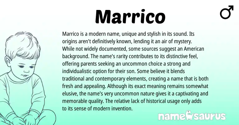 Infographic about Marrico name meaning, Marrico is a name from Other origin(s).