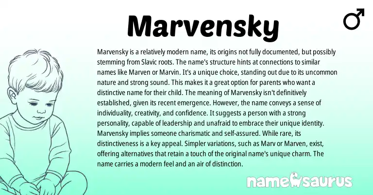 Infographic about Marvensky name meaning, Marvensky is a name from Other origin(s).