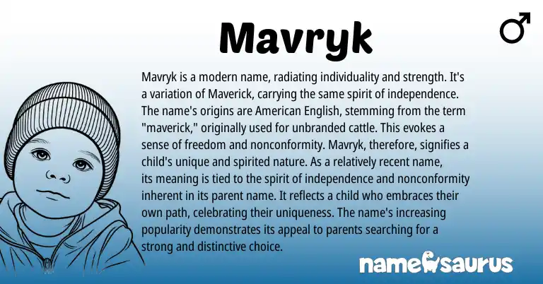 Infographic about Mavryk name meaning, Mavryk is a name from Other origin(s).
