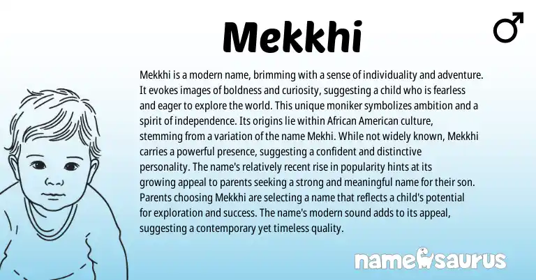 Infographic about Mekkhi name meaning, Mekkhi is a name from Other origin(s).