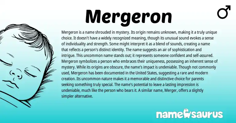Infographic about Mergeron name meaning, Mergeron is a name from Other origin(s).