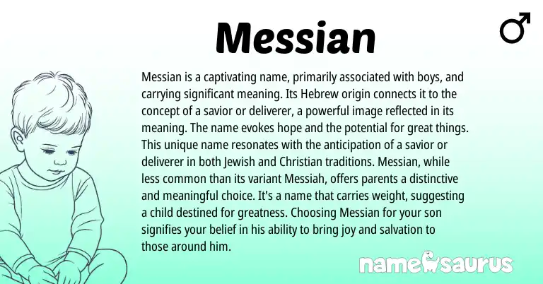 Infographic about Messian name meaning, Messian is a name from Other origin(s).