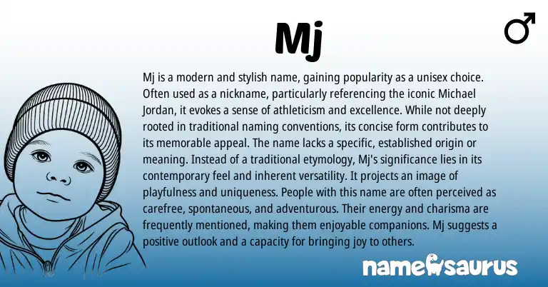 Infographic about Mj name meaning, Mj is a name from Other origin(s).