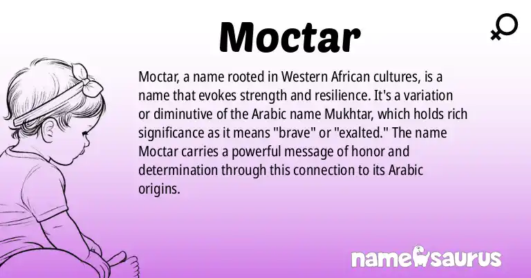 Infographic about Moctar name meaning, Moctar is a name from Western African origin(s).